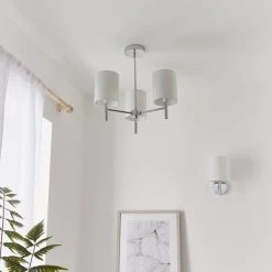 Vogue Lighting Vogue Dewey Chrome 3 Light Flush Ceiling Fitting -Dunelm Shop 30743005 alt02