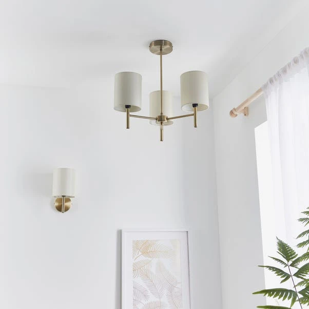 Vogue Lighting Vogue Dewey Antique Brass 3 Light Flush Ceiling Fitting 5 Vogue Lighting Vogue Dewey Antique Brass 3 Light Flush Ceiling Fitting - Image 3