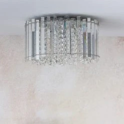 Vogue Lighting Vogue Crystal Blessing 4 Light Flush Ceiling Fitting -Dunelm Shop 30743026 alt01