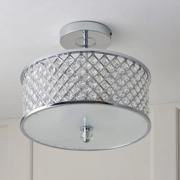 Vogue Lighting Vogue Crystal Hudson 3 Light Flush Ceiling Fitting 4 Vogue Lighting Vogue Crystal Hudson 3 Light Flush Ceiling Fitting - Image 2