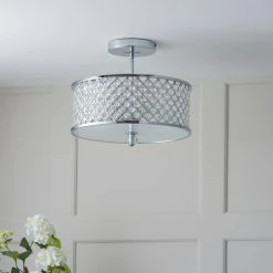 Vogue Lighting Vogue Crystal Hudson 3 Light Flush Ceiling Fitting 11 Vogue Lighting Vogue Crystal Hudson 3 Light Flush Ceiling Fitting -Dunelm Shop 30743040 alt03