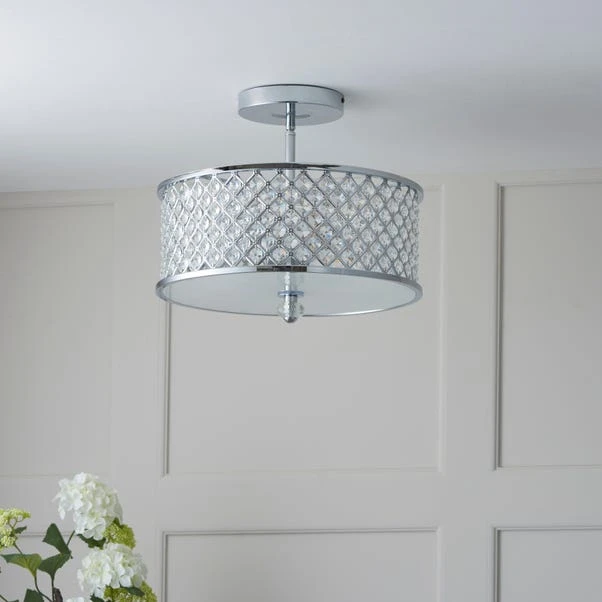 Vogue Lighting Vogue Crystal Hudson 3 Light Flush Ceiling Fitting 6 Vogue Lighting Vogue Crystal Hudson 3 Light Flush Ceiling Fitting - Image 4
