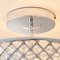 Vogue Lighting Vogue Crystal Hudson 3 Light Flush Ceiling Fitting 12 Vogue Lighting Vogue Crystal Hudson 3 Light Flush Ceiling Fitting -Dunelm Shop 30743040 alt04