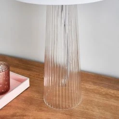 Dunelm Aero Ribbed Glass Table Lamp 10 Dunelm Aero Ribbed Glass Table Lamp -Dunelm Shop 30752886 alt02