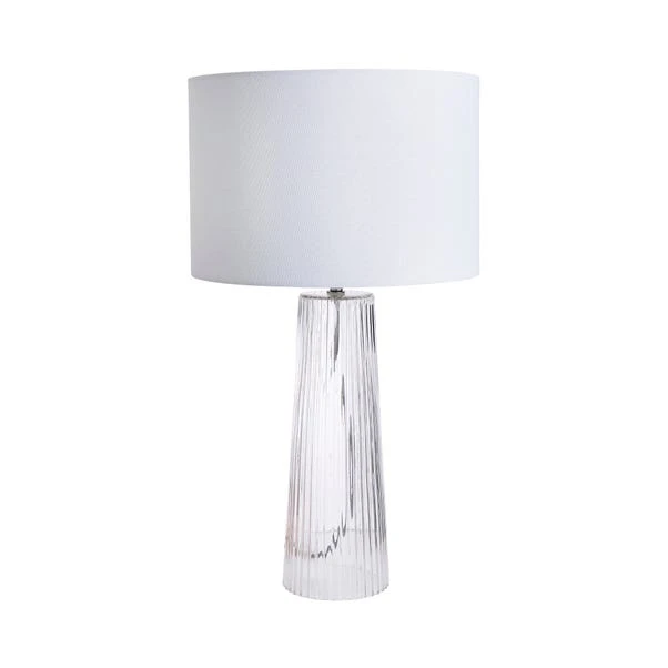 Dunelm Aero Ribbed Glass Table Lamp 7 Dunelm Aero Ribbed Glass Table Lamp - Image 5