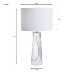 Dunelm Aero Ribbed Glass Table Lamp 13 Dunelm Aero Ribbed Glass Table Lamp -Dunelm Shop 30752886 alt07