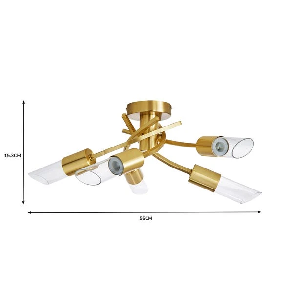 Dunelm Corvus 5 Light Ceiling Fitting 8 Dunelm Corvus 5 Light Ceiling Fitting - Image 6
