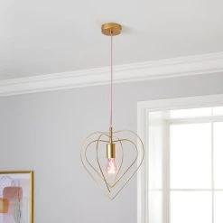 Dunelm Heart 1 Light Pendant Ceiling Fitting