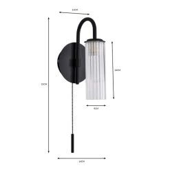 Dorma Henstone Black Bathroom Wall Light 13 Dorma Henstone Black Bathroom Wall Light -Dunelm Shop 30752920 alt07