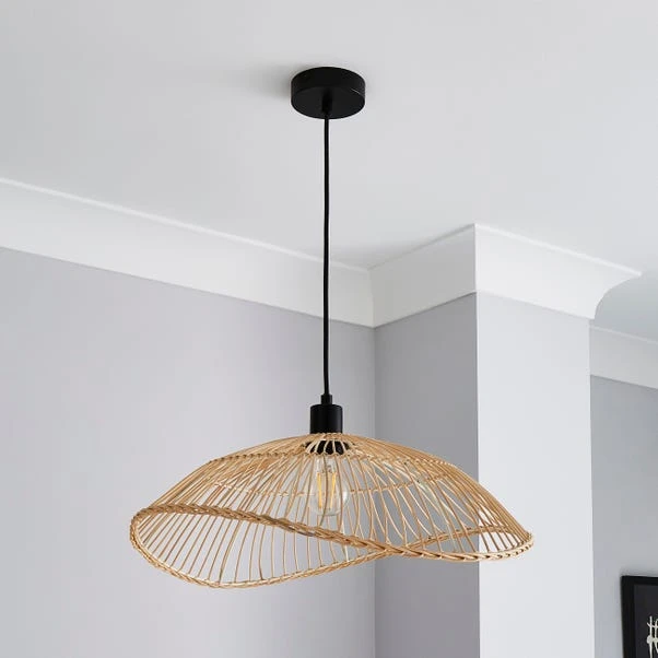 Elements Jaula Rattan 1 Light Ceiling Fitting 4 Elements Jaula Rattan 1 Light Ceiling Fitting - Image 2