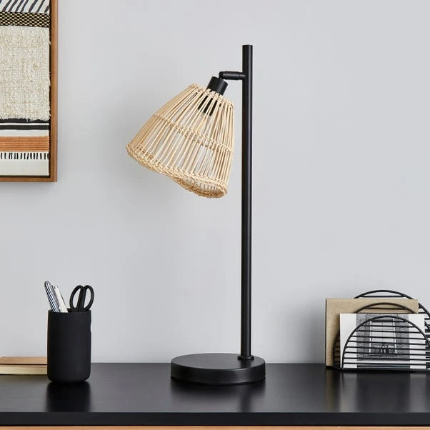 Elements Jaula Rattan Desk Lamp 4 Elements Jaula Rattan Desk Lamp - Image 2