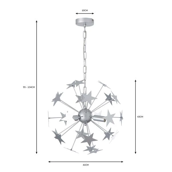 Dunelm Star Sputnik 6 Light Ceiling Fitting 8 Dunelm Star Sputnik 6 Light Ceiling Fitting - Image 6