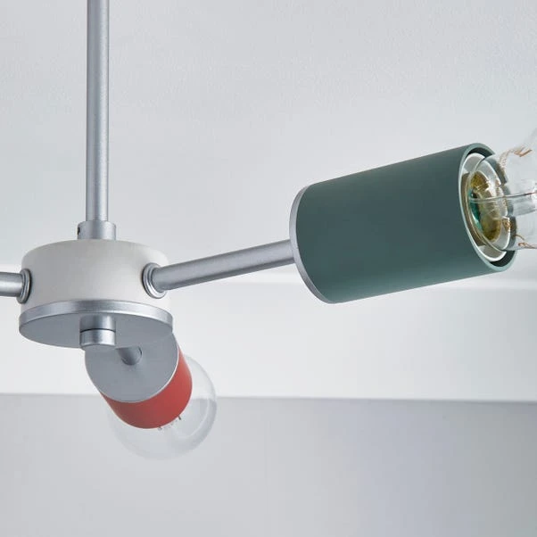 Dunelm Vevo 3 Light Semi Flush Ceiling Fitting 5 Dunelm Vevo 3 Light Semi Flush Ceiling Fitting - Image 3