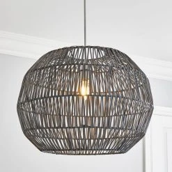 Dunelm Wicker Woven Easy Fit Pendant