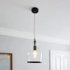 Dunelm Lenny 1 Light Black Ceiling Fitting
