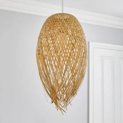 Dunelm Jasmine Rattan Easy Fit Pendant 8 Dunelm Jasmine Rattan Easy Fit Pendant -Dunelm Shop 30753360 alt01