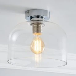 Dunelm Palazzo Clear 1 Light Flush Fitting