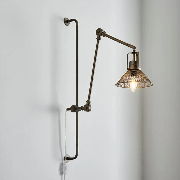 Dunelm Nicholas Industrial Adjustable Wall Light 3 Dunelm Nicholas Industrial Adjustable Wall Light