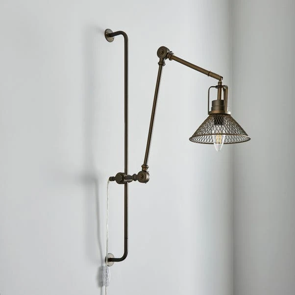 Dunelm Nicholas Industrial Adjustable Wall Light 4 Dunelm Nicholas Industrial Adjustable Wall Light - Image 2