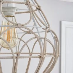 Dunelm Decorative Cane Easy Fit Pendant 10 Dunelm Decorative Cane Easy Fit Pendant -Dunelm Shop 30753398 alt02