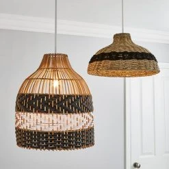 Dunelm Yanha Rattan Easy Fit Pendant 40cm 12 Dunelm Yanha Rattan Easy Fit Pendant 40cm -Dunelm Shop 30753433 alt06