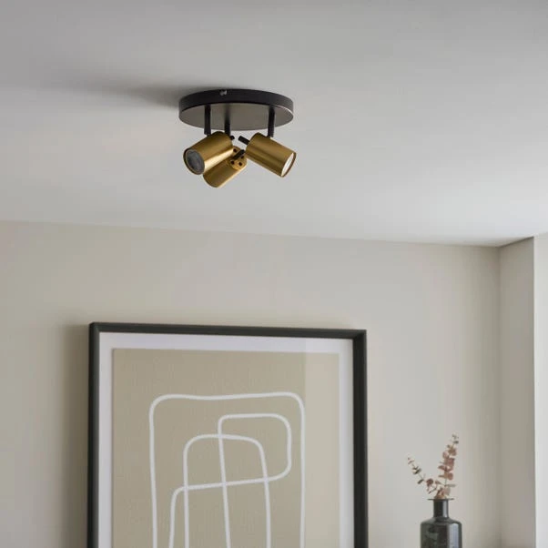 Dunelm Carter 3 Light Gold Spotlight 6 Dunelm Carter 3 Light Gold Spotlight - Image 4