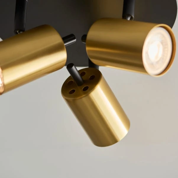 Dunelm Carter 3 Light Gold Spotlight 8 Dunelm Carter 3 Light Gold Spotlight - Image 6