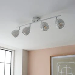 Dunelm Fearne 4 Light White Spotlight Bar -Dunelm Shop 30754844 alt01