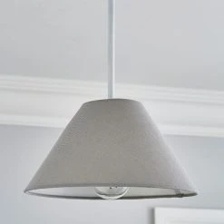 Dunelm Luna Conical Grey Shade 25cm 7 Dunelm Luna Conical Grey Shade 25cm -Dunelm Shop 30755331 alt01