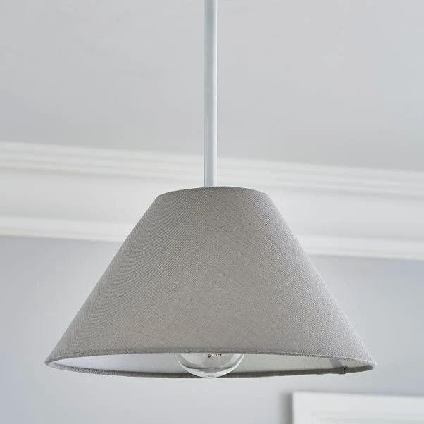 Dunelm Luna Conical Grey Shade 25cm 4 Dunelm Luna Conical Grey Shade 25cm - Image 2