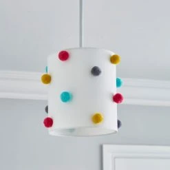 Dunelm Multi Colour Pom Pom Shade -Dunelm Shop 30755344 alt01