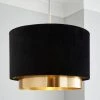 Dunelm Nesa Gold Black Velvet 2 Tier Shade -Dunelm Shop 30755587