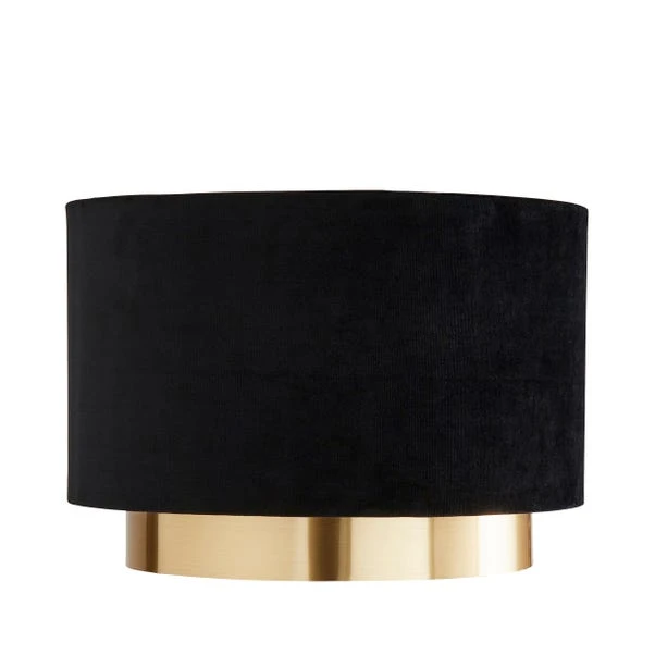 Dunelm Nesa Gold Black Velvet 2 Tier Shade 6 Dunelm Nesa Gold Black Velvet 2 Tier Shade - Image 4