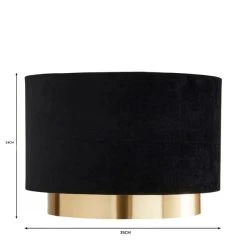 Dunelm Nesa Gold Black Velvet 2 Tier Shade 11 Dunelm Nesa Gold Black Velvet 2 Tier Shade -Dunelm Shop 30755587 alt07