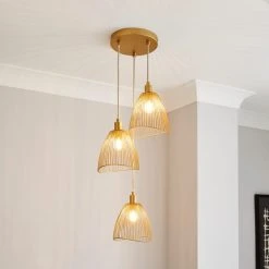 Elements Jaula Gold 3 Light Cluster Ceiling Fitting