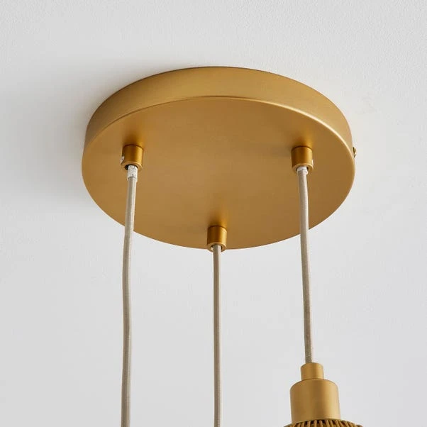 Elements Jaula Gold 3 Light Cluster Ceiling Fitting 6 Elements Jaula Gold 3 Light Cluster Ceiling Fitting - Image 4