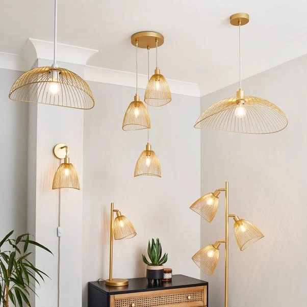 Elements Jaula Gold 3 Light Cluster Ceiling Fitting 8 Elements Jaula Gold 3 Light Cluster Ceiling Fitting - Image 6