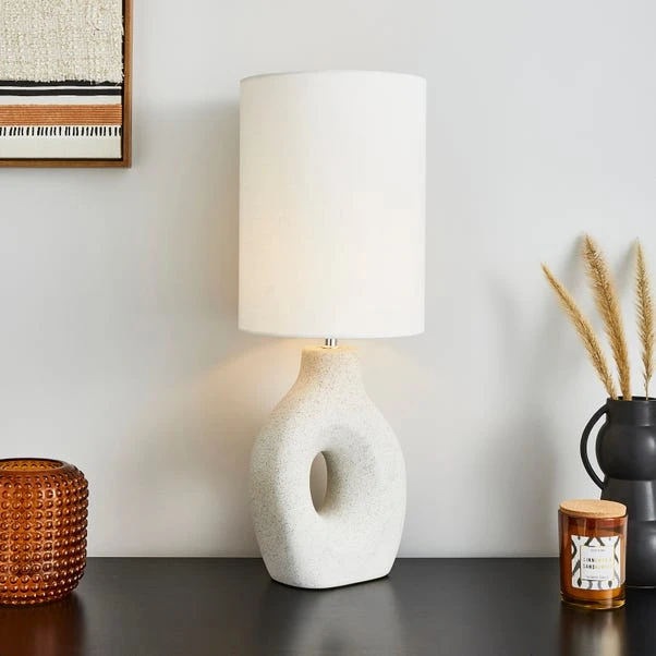 Dunelm Dinah Sculptural White Table Lamp 3 Dunelm Dinah Sculptural White Table Lamp