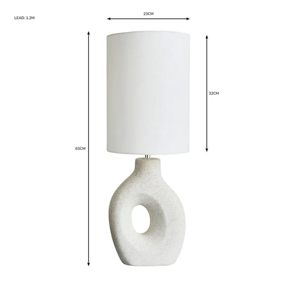 Dunelm Dinah Sculptural White Table Lamp 8 Dunelm Dinah Sculptural White Table Lamp - Image 6