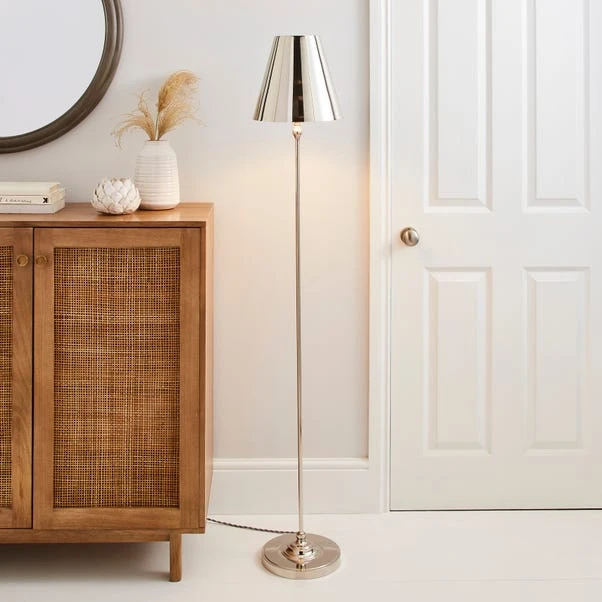 Dorma Bedford Polished Nickel Floor Lamp 3 Dorma Bedford Polished Nickel Floor Lamp