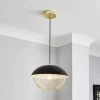 Dunelm Emzo Black Ceiling Fitting 35cm