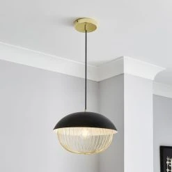 Dunelm Emzo Black Ceiling Fitting 35cm