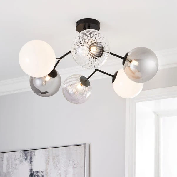 Dunelm Nila 6 Light Ceiling Fitting 3 Dunelm Nila 6 Light Ceiling Fitting