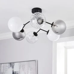 Dunelm Nila 6 Light Ceiling Fitting 9 Dunelm Nila 6 Light Ceiling Fitting -Dunelm Shop 30755733 alt01