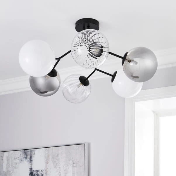 Dunelm Nila 6 Light Ceiling Fitting 4 Dunelm Nila 6 Light Ceiling Fitting - Image 2