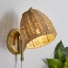Churchgate Cotes Rattan Plug In Wall Light 1 Churchgate Cotes Rattan Plug In Wall Light -Dunelm Shop 30755741