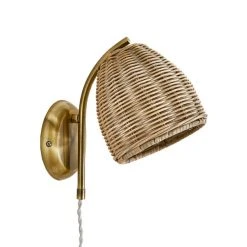 Churchgate Cotes Rattan Plug In Wall Light 12 Churchgate Cotes Rattan Plug In Wall Light -Dunelm Shop 30755741 alt05