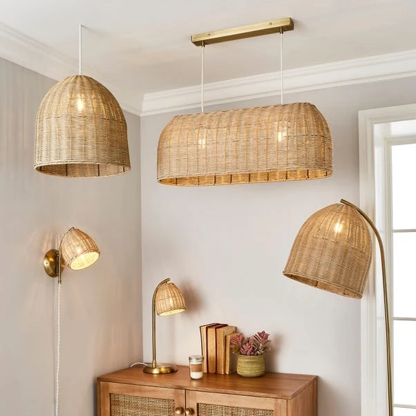 Churchgate Cotes Rattan Plug In Wall Light 8 Churchgate Cotes Rattan Plug In Wall Light - Image 6