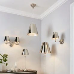 Dorma Bedford Polished Nickel Wall Light 13 Dorma Bedford Polished Nickel Wall Light -Dunelm Shop 30755750 alt06