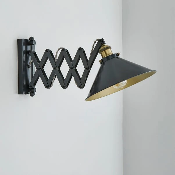 Dunelm Logan Extendable Plug In Grey Wall Light 4 Dunelm Logan Extendable Plug In Grey Wall Light - Image 2